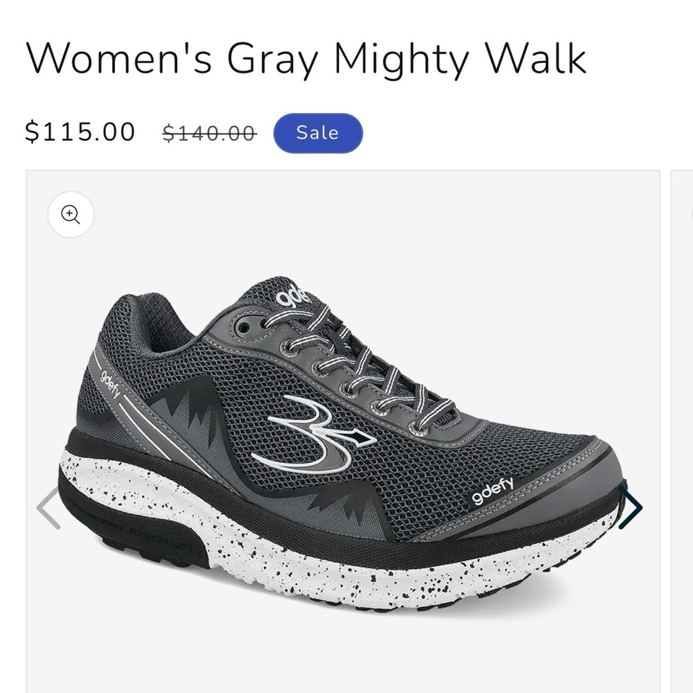 g-defy Women's Gray Mighty Walk Sneakers Size 8